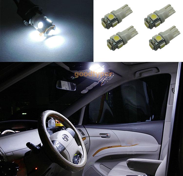 4x hid white t10 led light w5w 168 194 921 car map dome license plate bulb lamp