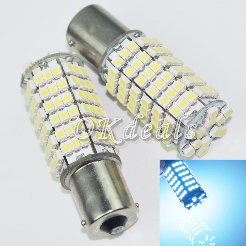 2x car 120 led 3528 smd 1156 ba15s pure white fog head light lamp bulb