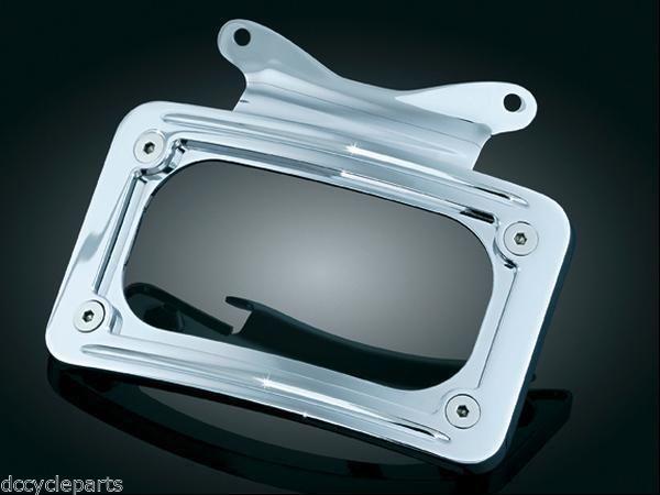 Kuryakyn chrome curved license plate frame 3157 harley street glide 2010-2013