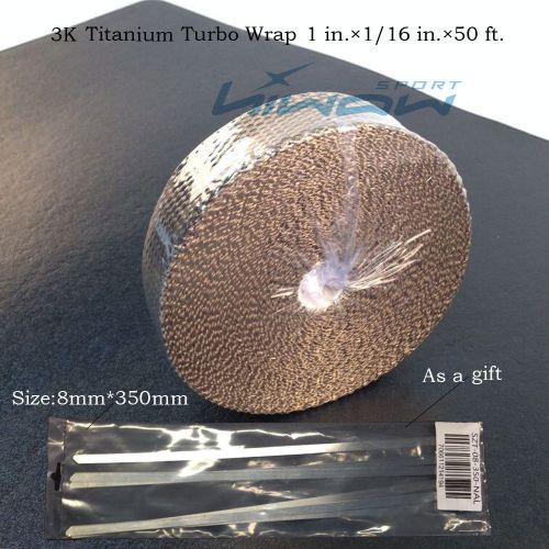 The_titanium copper exhaust insulating wrap 25mm(1in)×1.6mm×15m and zip tie 2015