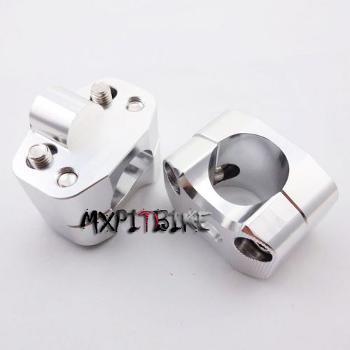 1 1/8&#034; fat handle bar mount risers taper clamp 4 wheeler pit dirt bike atv quard