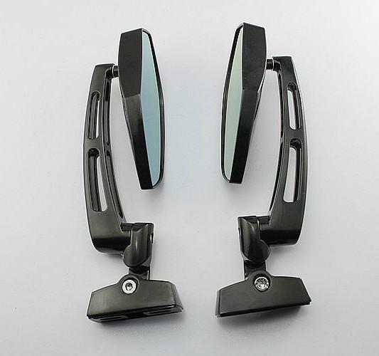 Black motorcycle mirrors for kawasaki zx-6/r 00-11 zx-9 94-03 zx-10 04-10