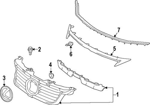 Lexus 5311176900 genuine oem factory original grille