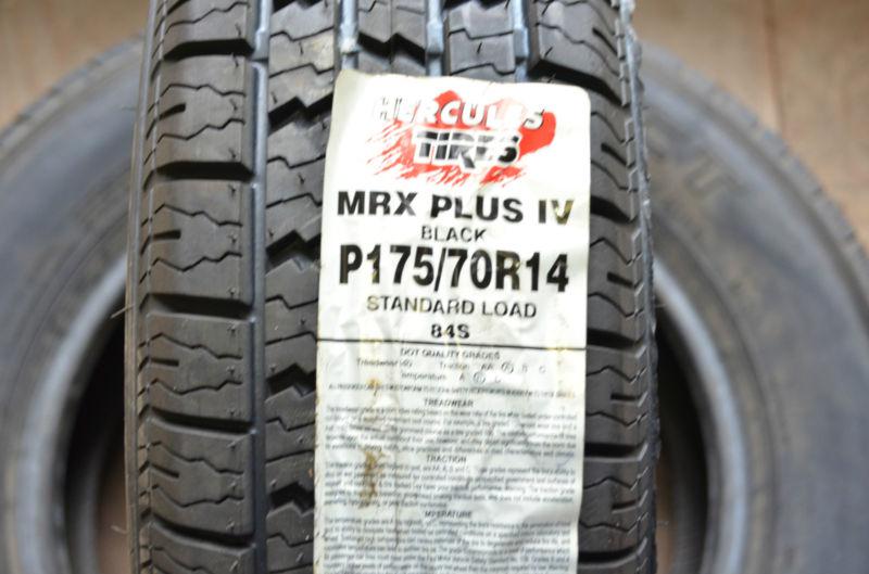 2 new 175 70 14 hercules mrx plus iv blem tires