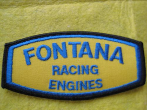 Fontana racing  engines equipment patch 5 &#034; x 2 1/2&#034;