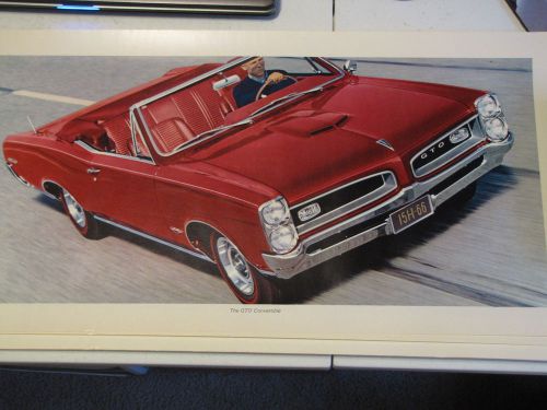 1966 pontiac tempest gto convertible dealer wide-track tigers poster 66