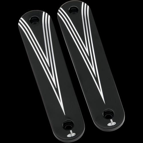 Front turn signal eliminators, black for 06-newer street/tri glide harleys