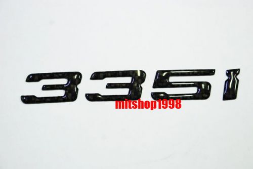 Bmw series 335i real carbon fiber letters emblem badge