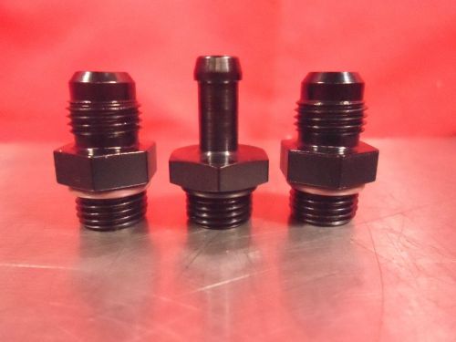 Aeromotive 13129 regulator fitting kit (2) 6-an (1) 6-npt barbed fitting