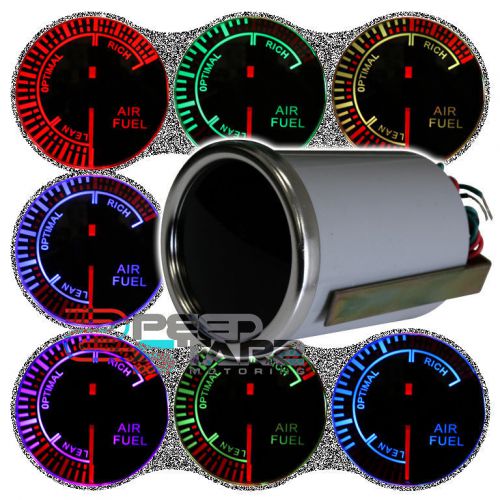 2&#034;52mm 7 color led transition display air fuel ratio smoke glow gauge meter lens