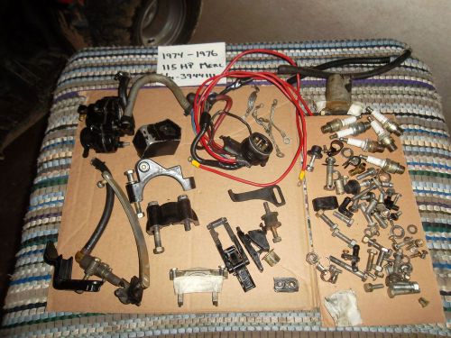 1974,1975,1976 mercury 115hp outboard- misc parts and bolts- look