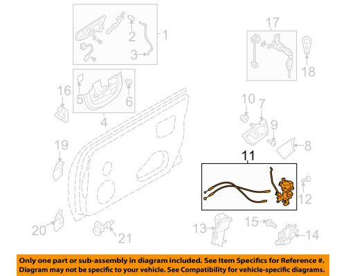 Subaru oem 05-09 legacy front door-door lock kit 61031ag18b