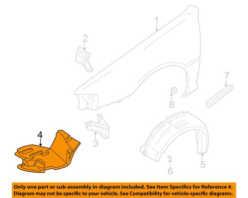 Subaru oem 93-01 impreza-fender liner left 59110fa051