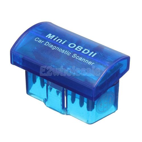 Mini obd2 bluetooth car diagnostic scanner for android windows-blue