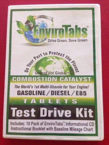 10 envirotabs greenfoot global combustion catalyst tablets/cd/mileage chart kit