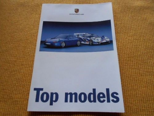 Porsche top models fold out leaflet of scale model cars from porsche 1997