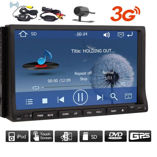 In-dash wince car radio 7&#034; hd touchscreen dvd dual-zone gps subwoofer mic camera