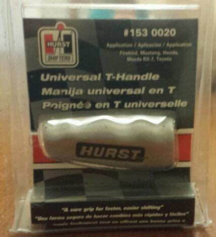 Hurst shifters 1530020 brushed aluminum t-handle shifter knob 153-0020 handle