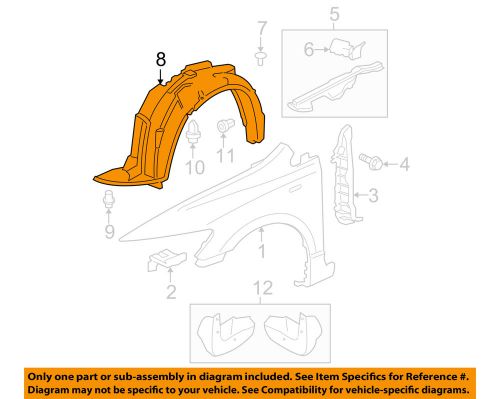 Honda oem 06-11 civic-fender liner right 74101svaa00