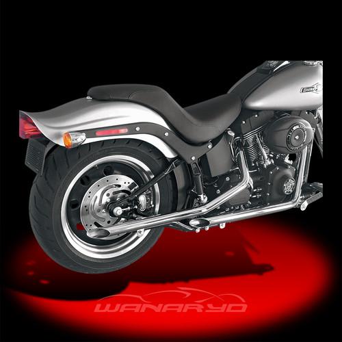 Cycle shack 1 3/4inch drag pipes, slash-out for 2007-2011 harley softail