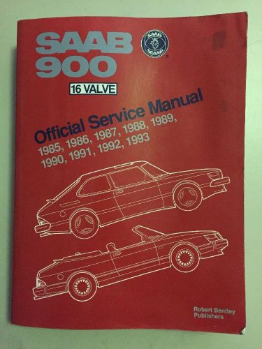 Saab 900 16v new bentley official service manual 85 to 93 listed  free shipping