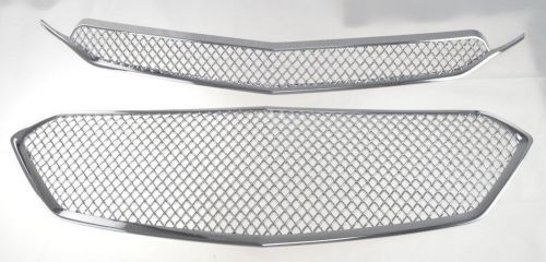 2pc chrome abs grille grill overlay fits 2016 2017 chevrolet chevy equinox