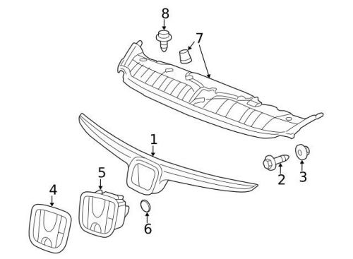 Genuine 2006-2008 honda civic grille nut 94050-05020