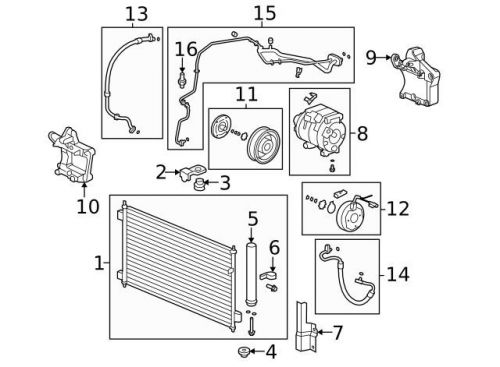 Genuine 2008-2015 honda condenser 80110-ta0-a01