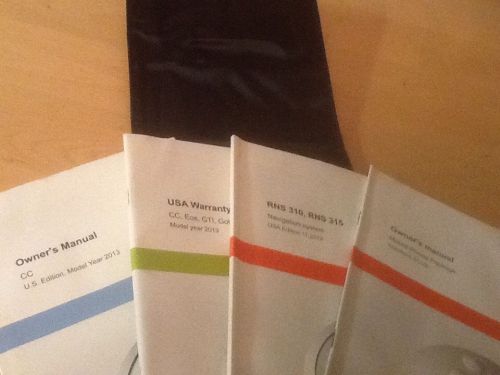 2013 vw  cc owners manuals and cover .