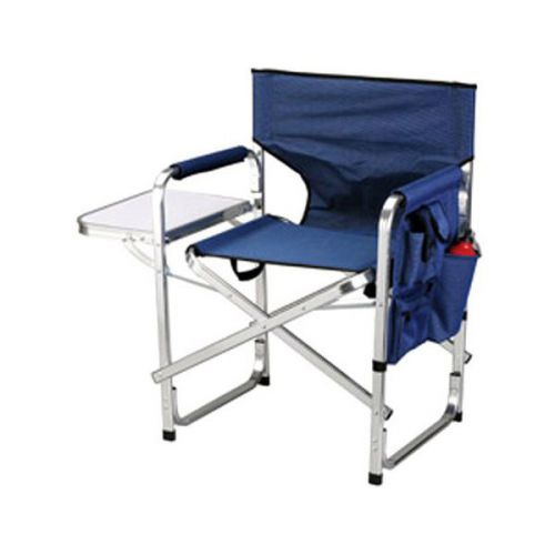 Mings mark sl1204-blue directors chair with full back and side table blue