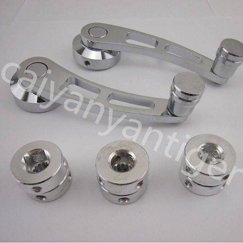 1 pair 120*38 mm car truck manual window crank handle s chrome knob universal