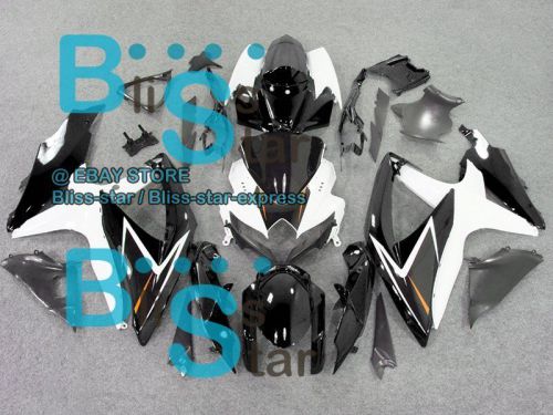 White black gsxr600 fairing for suzuki gsx-r600 gsx-r750 2008-2010 61 b5