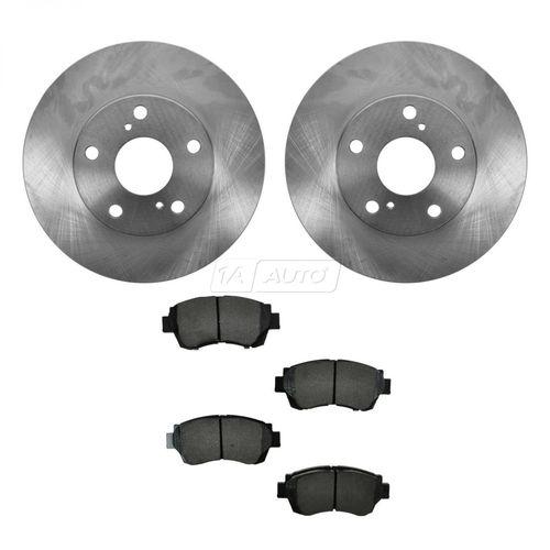 Toyota camry w/15 inch wheels front metallic disc brake pads & rotors kit set