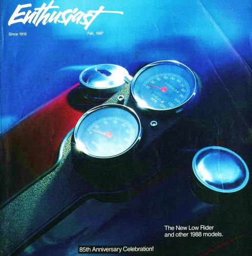 Fall 1987 harley-davidson enthusiast magazine -1988 harleys-fxrs low rider