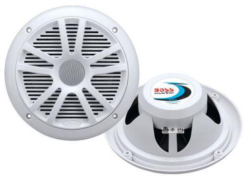 Best new pair boss mr6w 6.5&#034; dual cone 180w white marine boat car audio speakers