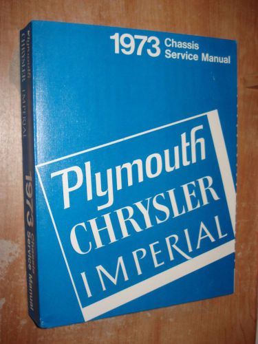 1973 plymouth chrysler shop manual original chassis service book very nice!!!