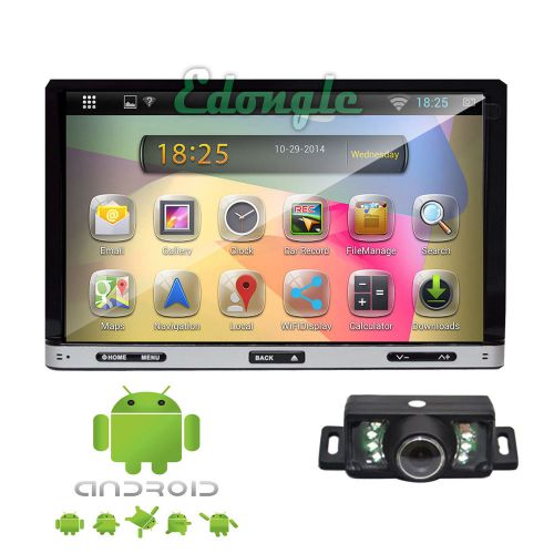 Camera+android 4.4 din 3g/wifi gps car dvd player in-dash stereo bt capactive