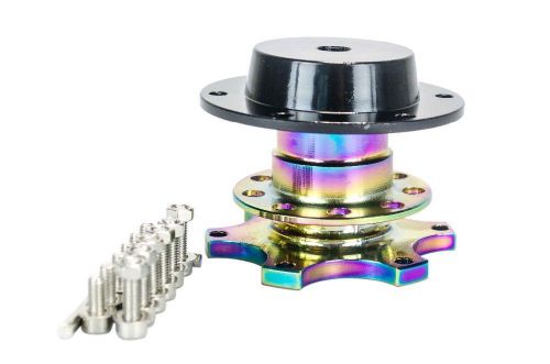 Neo chrome universal style steering wheel quick release boss kit