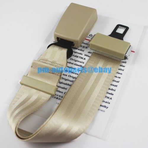 Pm 85cm genuine adjustable 304 stl safety seat belt buckle beige extender strap