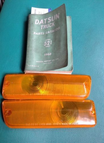 Datsun 521 pickup truck front turn signal lights lens genuine nos japan