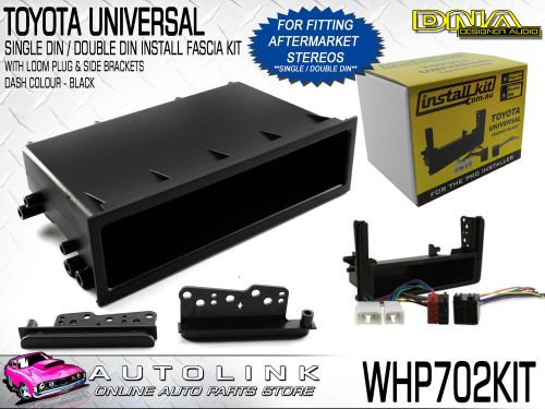 Dna stereo install kit single/double din suit toyota yaris 2005 - onwards