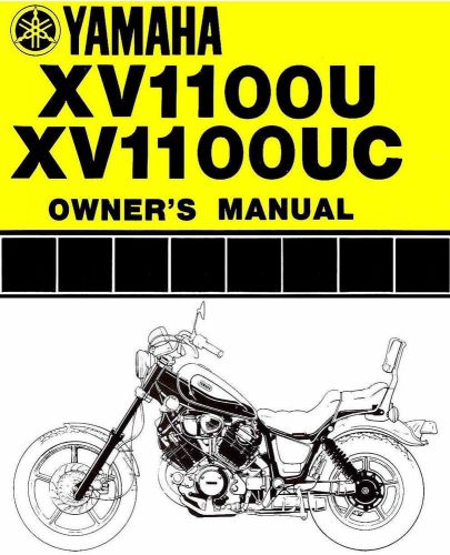 1988 yamaha xv1100 virago 1100 motorcycle owners manual-xv 1100-xv1100u-xv1100uc