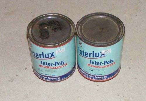 A659 2 cans interlux inter-poly polyurethane 252 aquamarine enamel nos