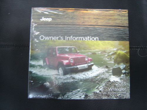 2013 jeep wrangler includes wrangler unlimited  owner&#039;s information dvd