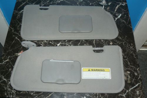 2001 2007 ford escape mazda tribute sun visor set pair oem light grey lh rh