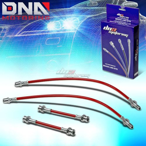 93-98 vw golf/jetta mk3 1h red stainless steel braided hose brake line/cables