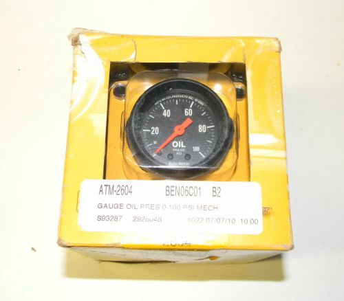 Autometer z mechanical oil pressure gauge 2 1/16&#034; black face p/n 2604 reman