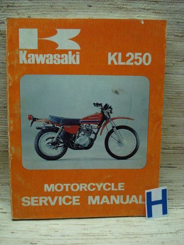 Kawasaki kl250 1977 motorcycle shop service manual pn 1002-01