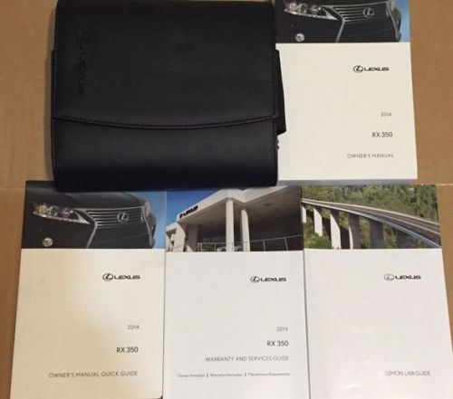 2014 lexus rx 350  owners manual and navigation book and case