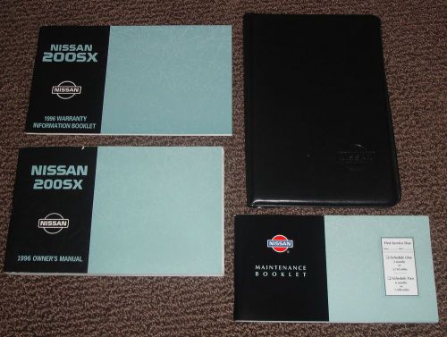 1996 nissan 200 sx owners manual case maintenance booklet warranty